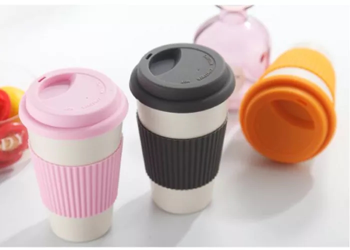 Bamboo Fibre Mug with Lid & Sleeve