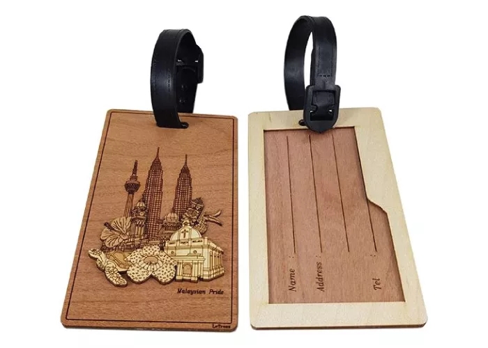 Wooden Luggage tag